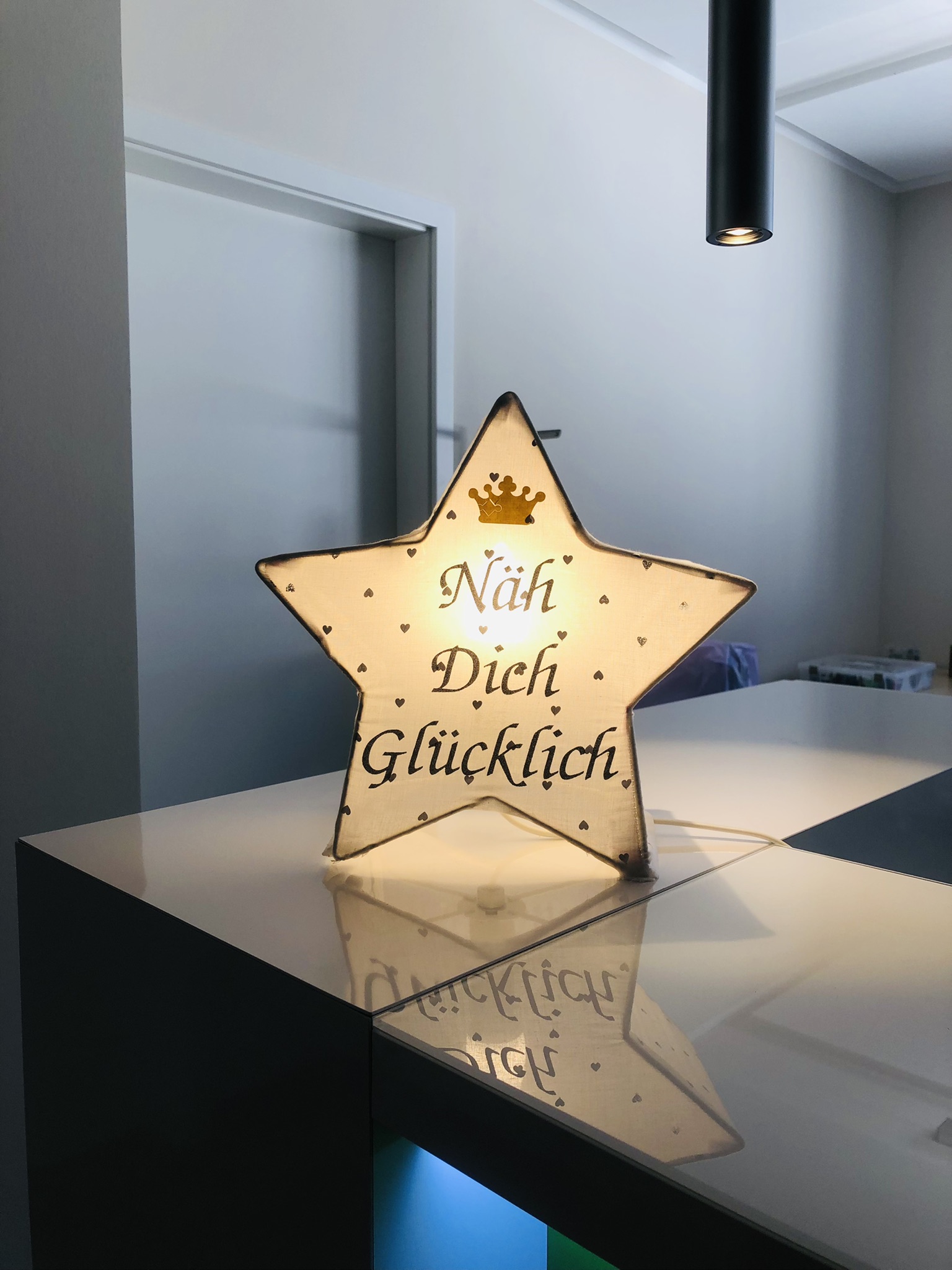Näh dich Glücklich Stern als Lampe
